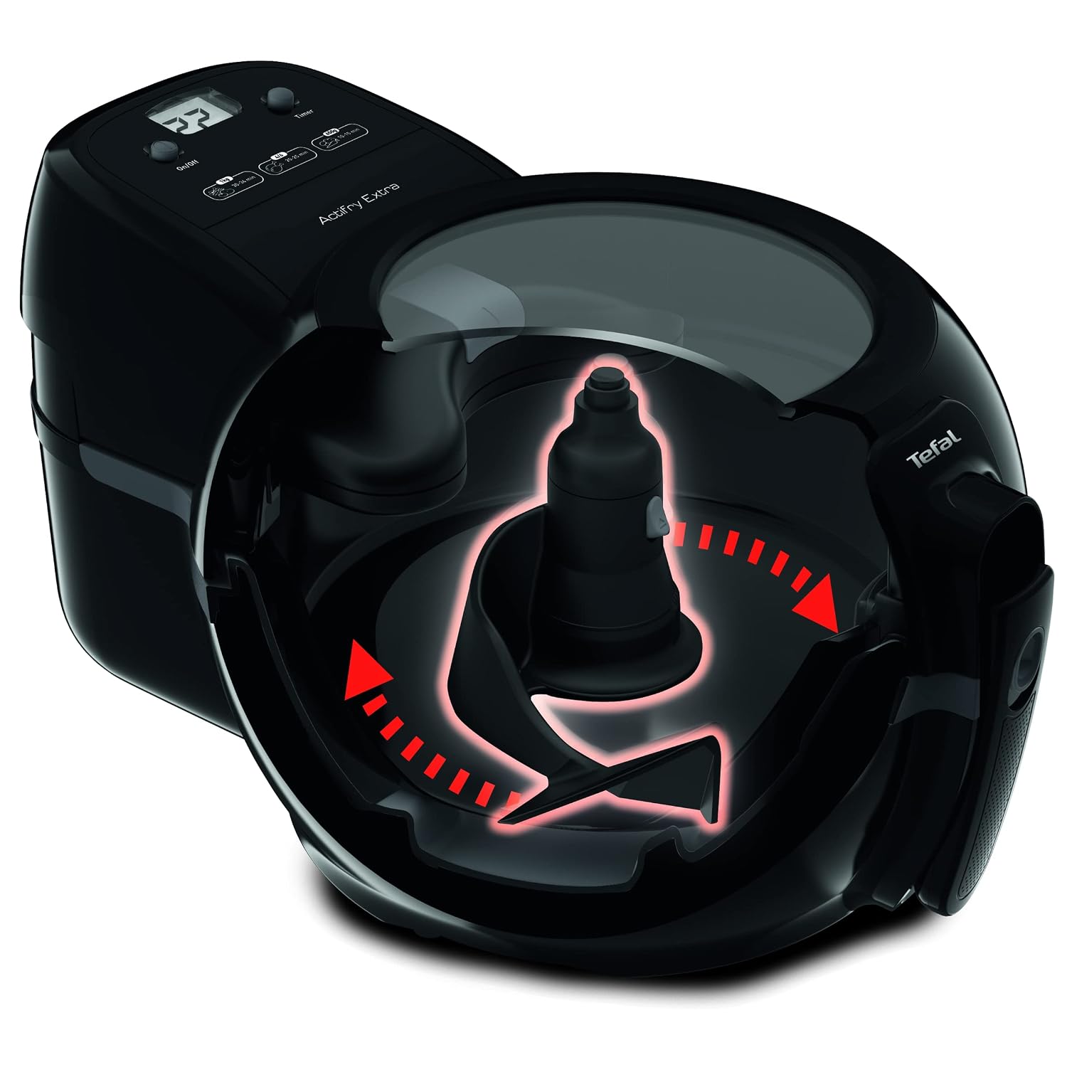 Air Fryer 1.2kg Capacity 1550W 6 People Low Oil Automatic Scoop Black