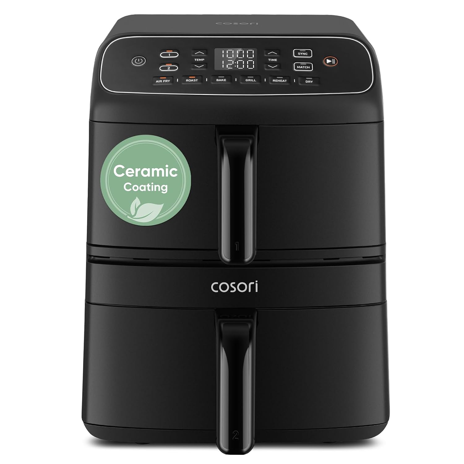 Freestanding Double Stack Airfryer 8.6L 2630W 6 Functions Black